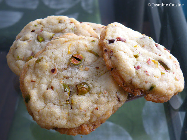 Biscuits craquants pistaches et citron